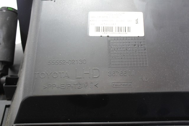 PREDAL ZA DOKUMENTE OEM N. 55551-02150 ORIGINAL REZERVNI DEL TOYOTA AURIS E15 MK1 R (2010 - 2012)DIESEL LETNIK 2011