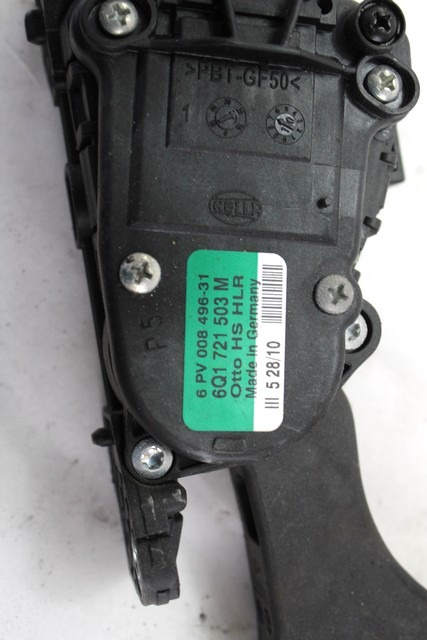 PEDALI OEM N. 6Q1721503M ORIGINAL REZERVNI DEL VOLKSWAGEN POLO 6R1 6C1 (06/2009 - 02/2014) DIESEL LETNIK 2011