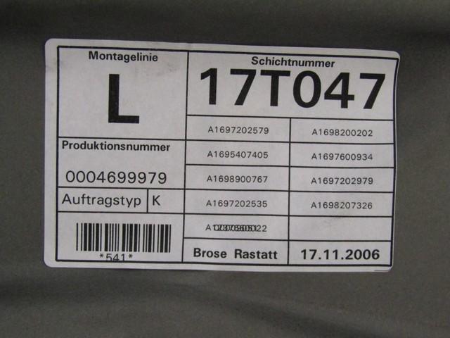 MEHANIZEM DVIGA SPREDNJIH STEKEL  OEM N. 18264 SISTEMA ALZACRISTALLO PORTA ANTERIORE ELETTR ORIGINAL REZERVNI DEL MERCEDES CLASSE A W169 5P C169 3P (2004 - 04/2008) DIESEL LETNIK 2007