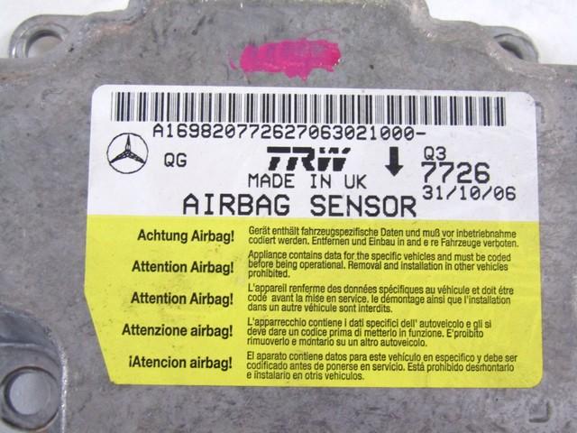 KIT AIRBAG KOMPLET OEM N. 18264 KIT AIRBAG COMPLETO ORIGINAL REZERVNI DEL MERCEDES CLASSE A W169 5P C169 3P (2004 - 04/2008) DIESEL LETNIK 2007