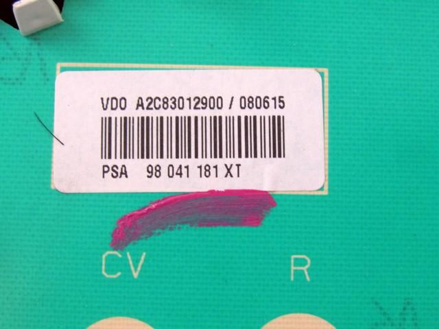 KILOMETER STEVEC OEM N. 98041181XT ORIGINAL REZERVNI DEL CITROEN C3 MK2 SC (2009 - 2016) DIESEL LETNIK 2014