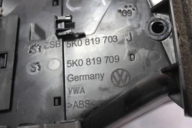 ODVOD ZRAKA OEM N. 5K0819703J ORIGINAL REZERVNI DEL VOLKSWAGEN GOLF VI 5K1 517 AJ5 MK6 (2008-2012) DIESEL LETNIK 2009