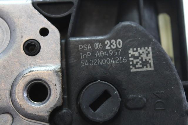 CENTRALNI ZAKLEP SPREDNJIH VRAT  OEM N. 9800623080 ORIGINAL REZERVNI DEL PEUGEOT 5008 0U 0E MK1 (2009 - 2013) DIESEL LETNIK 2013