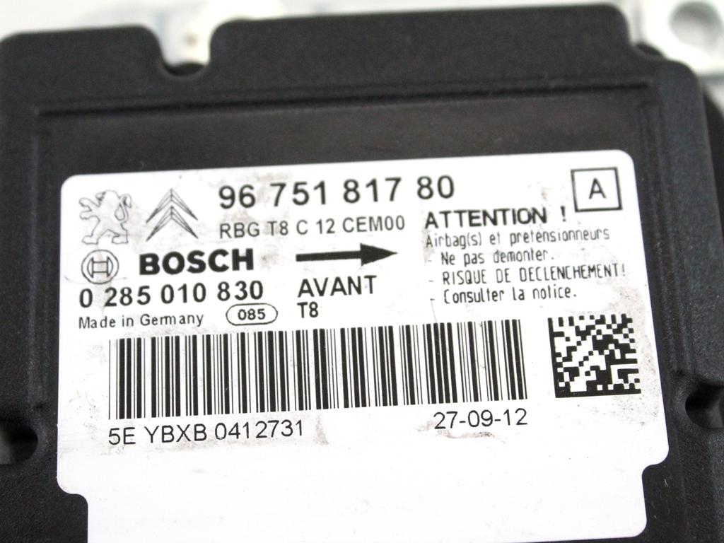 KIT AIRBAG KOMPLET OEM N. 5291 KIT AIRBAG COMPLETO ORIGINAL REZERVNI DEL PEUGEOT 5008 0U 0E MK1 (2009 - 2013) DIESEL LETNIK 2013