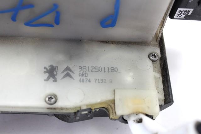 CENTRALNO ZAKLEPANJE ZADNJIH DESNIH VRAT OEM N. 9812501180 ORIGINAL REZERVNI DEL PEUGEOT 208 CA CC MK1 (2012 -2019) DIESEL LETNIK 2015