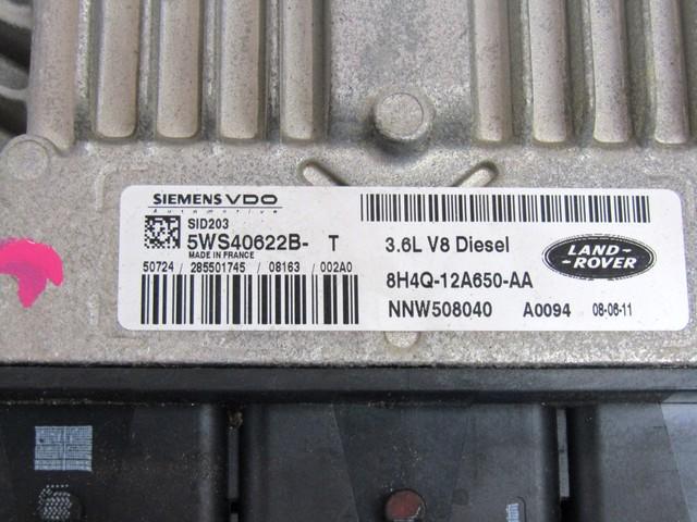 OSNOVNA KRMILNA ENOTA DDE / MODUL ZA VBRIZGAVANJE OEM N. 8H4Q-12A650-AA ORIGINAL REZERVNI DEL LAND ROVER RANGE ROVER SPORT L320 MK1 (2005 - 2010) DIESEL LETNIK 2008