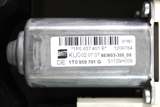 MEHANIZEM DVIGA SPREDNJIH STEKEL  OEM N. 18769 SISTEMA ALZACRISTALLO PORTA ANTERIORE ELETTR ORIGINAL REZERVNI DEL SEAT LEON 1P1 MK2 (2005 - 2012) DIESEL LETNIK 2007