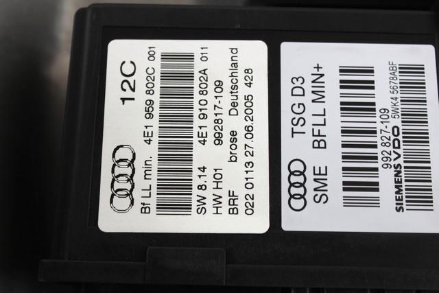 MEHANIZEM DVIGA SPREDNJIH STEKEL  OEM N. 16888 SISTEMA ALZACRISTALLO PORTA ANTERIORE ELETTR ORIGINAL REZERVNI DEL AUDI A8 MK2 D3/4E (2002 - 2009)BENZINA LETNIK 2005