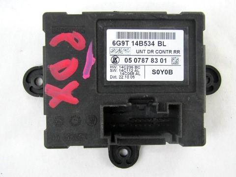 RACUNALNIK VRAT IN STEKEL OEM N. 6G9T-14B534-BL ORIGINAL REZERVNI DEL FORD S-MAX WA6 MK1 (2006 - 2010) DIESEL LETNIK 2007