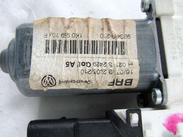 MEHANIZEM DVIGA ZADNJIH STEKEL  OEM N. 17484 SISTEMA ALZACRISTALLO PORTA POSTERIORE ELETT ORIGINAL REZERVNI DEL VOLKSWAGEN GOLF V 1K1 1K5 MK5 BER/SW (02/2004-11/2008) DIESEL LETNIK 2006