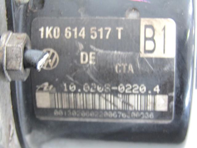 ABS AGREGAT S PUMPO OEM N. 1K0614517T ORIGINAL REZERVNI DEL VOLKSWAGEN GOLF V 1K1 1K5 MK5 BER/SW (02/2004-11/2008) DIESEL LETNIK 2006