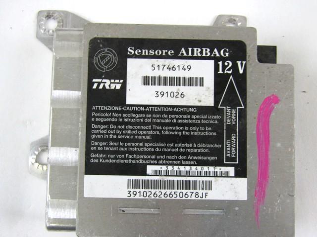 KIT AIRBAG KOMPLET OEM N. 18904 KIT AIRBAG COMPLETO ORIGINAL REZERVNI DEL FIAT CROMA 194 MK2 (2005 - 10/2007)  DIESEL LETNIK 2006