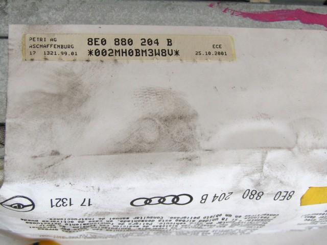 KIT AIRBAG KOMPLET OEM N. 15511 KIT AIRBAG COMPLETO ORIGINAL REZERVNI DEL AUDI A4 B6 8E2 8E5 BER/SW (2001 - 2005) DIESEL LETNIK 2001