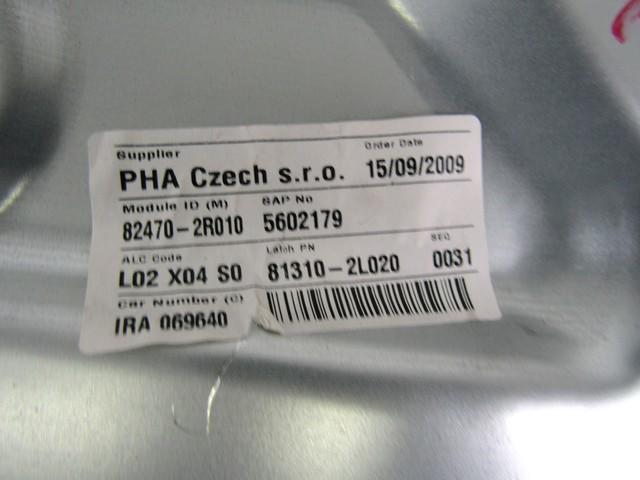 MEHANIZEM DVIGA SPREDNJIH STEKEL  OEM N. 33176 SISTEMA ALZACRISTALLO PORTA ANTERIORE ELETTR ORIGINAL REZERVNI DEL HYUNDAI I30 FD MK1 (2007 - 2011)BENZINA/GPL LETNIK 2009