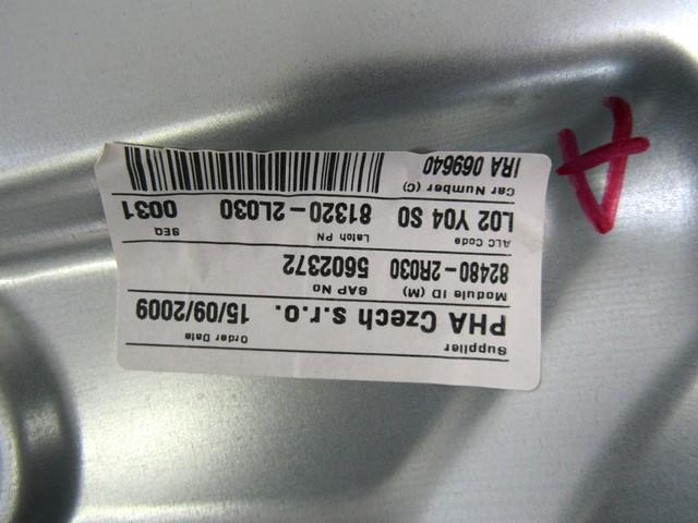 MEHANIZEM DVIGA SPREDNJIH STEKEL  OEM N. 33176 SISTEMA ALZACRISTALLO PORTA ANTERIORE ELETTR ORIGINAL REZERVNI DEL HYUNDAI I30 FD MK1 (2007 - 2011)BENZINA/GPL LETNIK 2009