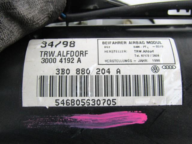 KIT AIRBAG KOMPLET OEM N. 7939 KIT AIRBAG COMPLETO ORIGINAL REZERVNI DEL VOLKSWAGEN PASSAT B5 3B2 3B5 BER/SW (08/1996 - 11/2000)DIESEL LETNIK 1998