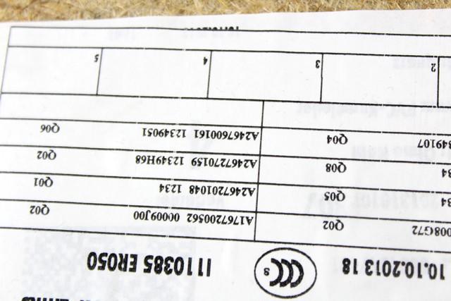 NOTRANJA OBLOGA SPREDNJIH VRAT OEM N. PNASPMBCLASAW176BR5P ORIGINAL REZERVNI DEL MERCEDES CLASSE A W176 (2012 - 2018)BENZINA LETNIK 2014