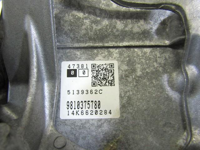 AVTOMATSKI MENJALNIK OEM N. 9810375780 03 CAMBIO AUTOMATICO ORIGINAL REZERVNI DEL CITROEN C4 PICASSO/GRAND PICASSO MK2 (2013 - 2022) DIESEL LETNIK 2015