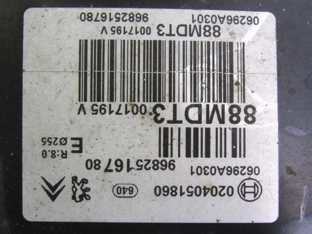 SERVO OJACEVALNIK ZAVOR S PUMPO OEM N. 9682516780 ORIGINAL REZERVNI DEL PEUGEOT 308 4A 4B 4C 4E 4H MK1 BER/SW/CC (2007 - 2013) DIESEL LETNIK 2009