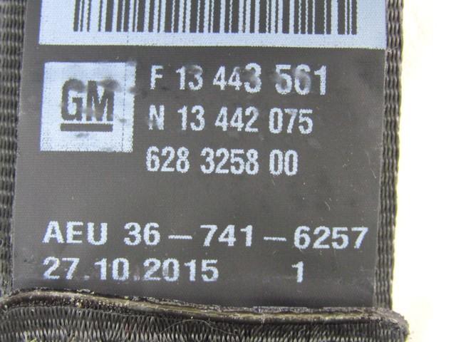 VARNOSTNI PAS OEM N. 13443561 ORIGINAL REZERVNI DEL OPEL ASTRA J P10 5P/3P/SW (2010 - 2015) DIESEL LETNIK 2016