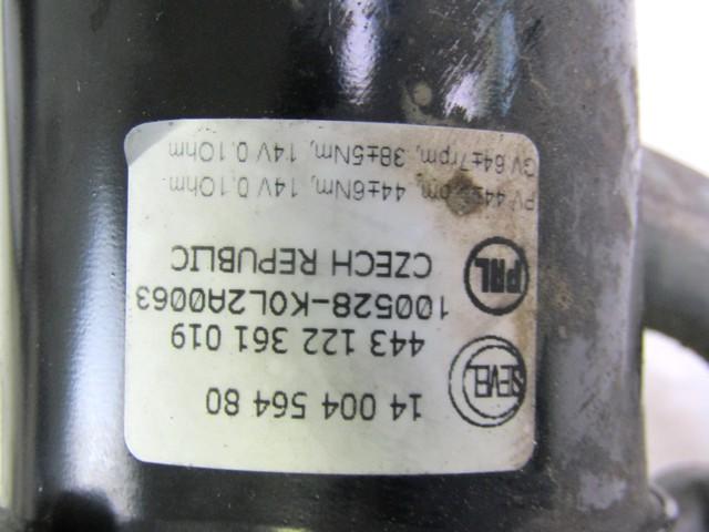 MOTORCEK PREDNJIH BRISALCEV OEM N. 1400456480 ORIGINAL REZERVNI DEL FIAT SCUDO 270 MK2 (2007 - 2016) DIESEL LETNIK 2010