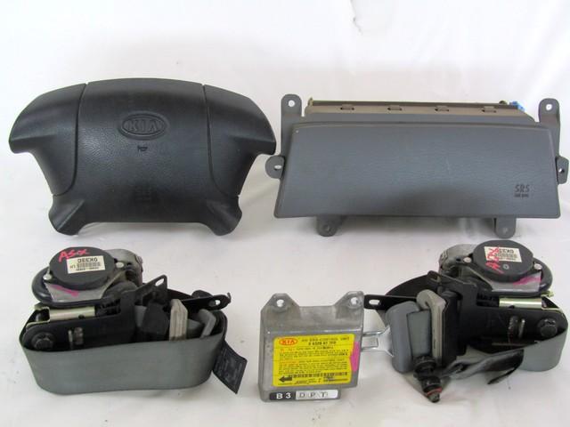 KIT AIRBAG KOMPLET OEM N. 16174 KIT AIRBAG COMPLETO ORIGINAL REZERVNI DEL KIA RIO MK1 DC (2000 - 2005)BENZINA LETNIK 2001