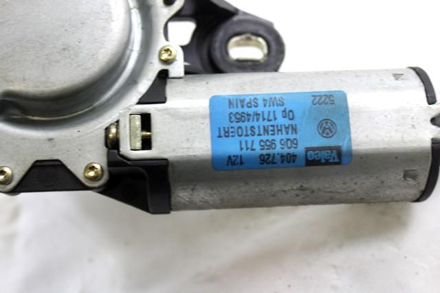 MOTORCEK ZADNJEGA BRISALCA OEM N. 6Q6955711 ORIGINAL REZERVNI DEL VOLKSWAGEN POLO 9N (10/2001 - 2005) DIESEL LETNIK 2002