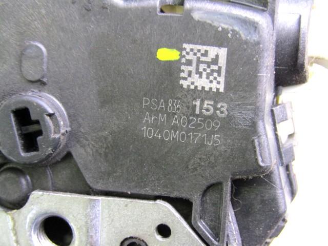 CENTRALNO ZAKLEPANJE PREDNIH LEVIH VRAT OEM N. 9800624480 ORIGINAL REZERVNI DEL CITROEN C3 MK2 SC (2009 - 2016) BENZINA/GPL LETNIK 2010