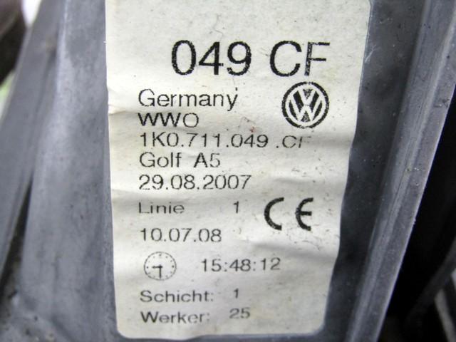 MEHANIZEM VZVODA ROCNEGA MENJALNIKA OEM N. 1K0711049CF ORIGINAL REZERVNI DEL VOLKSWAGEN GOLF PLUS 5M1 521 MK1 (2004 - 2009) BENZINA LETNIK 2008