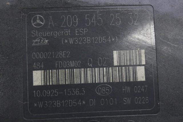 ABS AGREGAT S PUMPO OEM N. A2034310812 ORIGINAL REZERVNI DEL MERCEDES CLASSE CLK W209 C209 COUPE A209 CABRIO (2002 - 2010)DIESEL LETNIK 2003