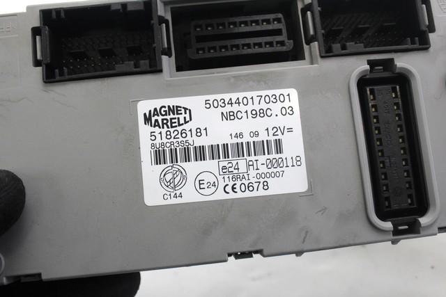 KOMPLET ODKLEPANJE IN VZIG  OEM N. 9262 KIT ACCENSIONE AVVIAMENTO ORIGINAL REZERVNI DEL FIAT BRAVO 198 (02/2007 - 2010) BENZINA/GPL LETNIK 2009