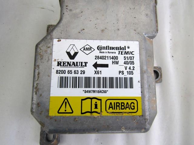 KIT AIRBAG KOMPLET OEM N. 23465 KIT AIRBAG COMPLETO ORIGINAL REZERVNI DEL RENAULT KANGOO KW0/1 MK2 (2008 - 2013)DIESEL LETNIK 2008