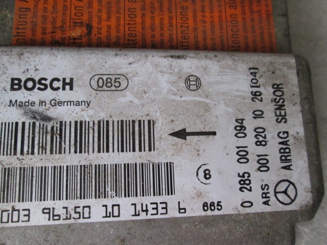 KIT AIRBAG KOMPLET OEM N. KIT AIRBAG COMPLETO ORIGINAL REZERVNI DEL MERCEDES CLASSE C W202 S202 BER/SW  (1993 - 2000) BENZINA LETNIK 1996