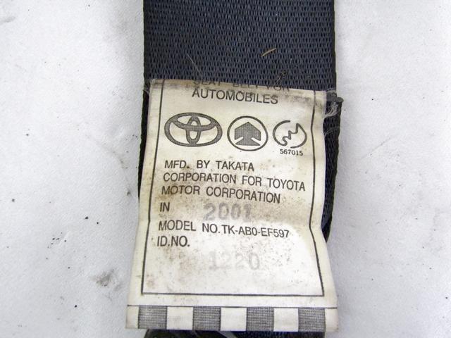 VARNOSTNI PAS OEM N. 7336013320C0 ORIGINAL REZERVNI DEL TOYOTA COROLLA VERSO E12 (2001 - 2004) DIESEL LETNIK 2002