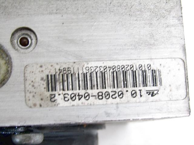 ABS AGREGAT S PUMPO OEM N. 9632539480 ORIGINAL REZERVNI DEL PEUGEOT 206 / 206 CC 2A/C 2D 2E/K (1998 - 2003) BENZINA LETNIK 2001