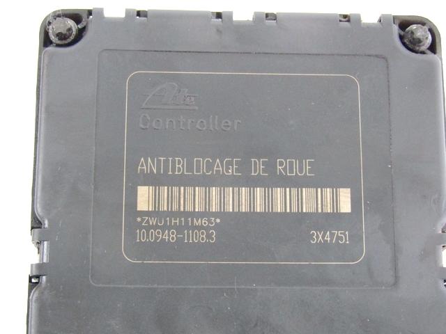 ABS AGREGAT S PUMPO OEM N. 9632539480 ORIGINAL REZERVNI DEL PEUGEOT 206 / 206 CC 2A/C 2D 2E/K (1998 - 2003) BENZINA LETNIK 2001