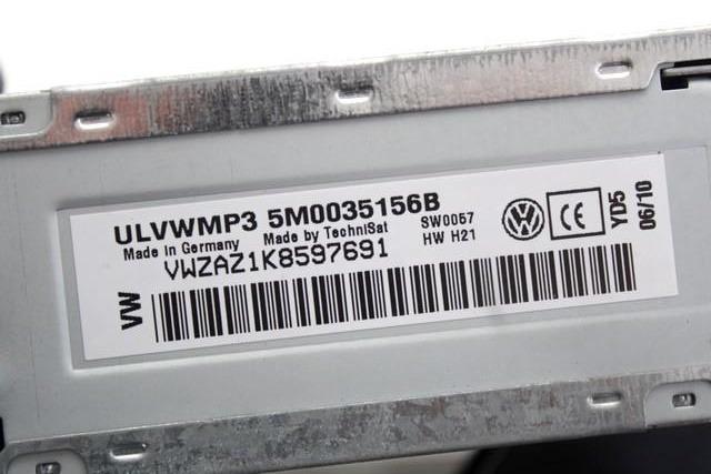 RADIO CD / OJACEVALNIK / IMETNIK HIFI OEM N. 1K8597691 ORIGINAL REZERVNI DEL VOLKSWAGEN POLO 6R1 6C1 (06/2009 - 02/2014) DIESEL LETNIK 2010