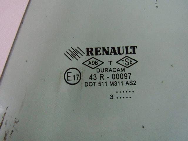 ZADNJA LEVA STEKLO OEM N. 823014602R ORIGINAL REZERVNI DEL RENAULT CLIO BH KH MK4 (2012 - 2019)DIESEL LETNIK 2013