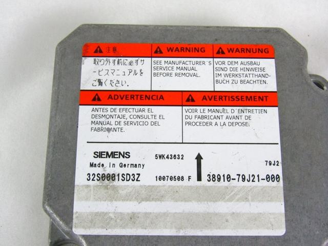 KIT AIRBAG KOMPLET OEM N. 19516 KIT AIRBAG COMPLETO ORIGINAL REZERVNI DEL FIAT SEDICI FY (2006 - 4/2009) DIESEL LETNIK 2007