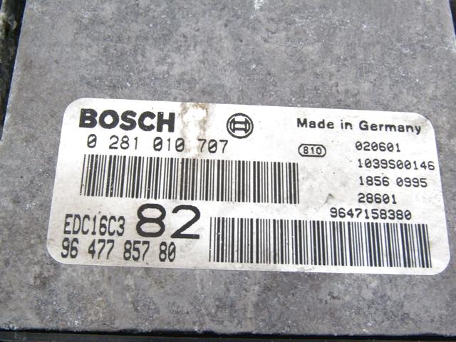 KOMPLET ODKLEPANJE IN VZIG  OEM N. 16678 KIT ACCENSIONE AVVIAMENTO ORIGINAL REZERVNI DEL PEUGEOT 206 / 206 CC 2A/C 2D 2E/K (1998 - 2003) DIESEL LETNIK 2002