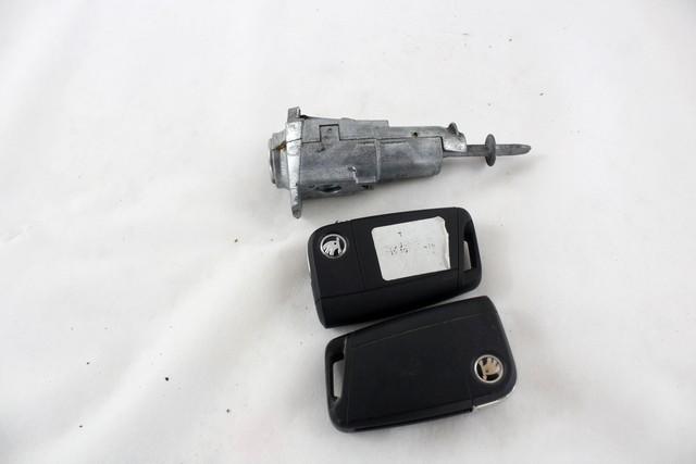 KOMPLET ODKLEPANJE IN VZIG  OEM N. 108655 KIT ACCENSIONE AVVIAMENTO ORIGINAL REZERVNI DEL SKODA FABIA MK3 NJ3 NJ5 (2014 - 2021)BENZINA LETNIK 2016