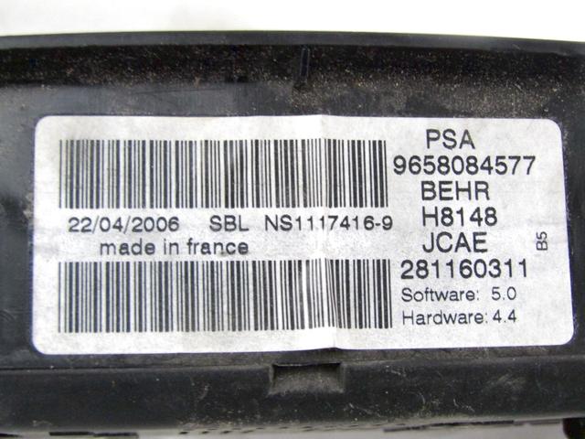 KONTROLNA ENOTA KLIMATSKE NAPRAVE / AVTOMATSKA KLIMATSKA NAPRAVA OEM N. 9658084577 ORIGINAL REZERVNI DEL CITROEN C4 MK1 / COUPE L LC (2004 - 08/2009) DIESEL LETNIK 2006