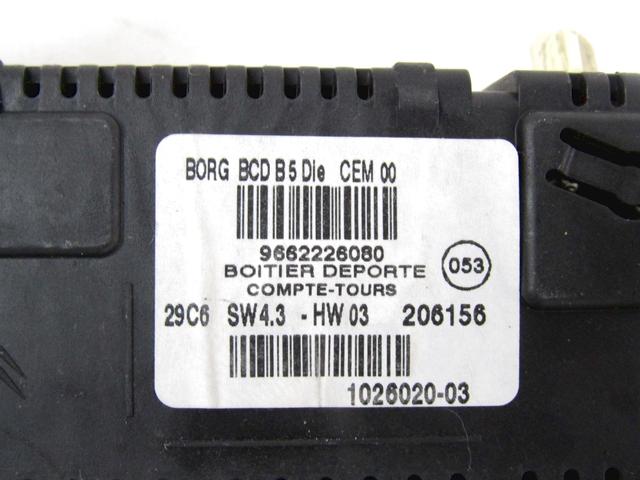 POTOVALNI RACUNALNIK OEM N. 9662226080 ORIGINAL REZERVNI DEL CITROEN C4 MK1 / COUPE L LC (2004 - 08/2009) DIESEL LETNIK 2006