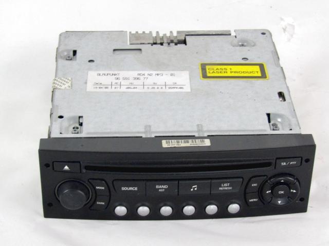 RADIO CD / OJACEVALNIK / IMETNIK HIFI OEM N. 9659139677 ORIGINAL REZERVNI DEL CITROEN C4 MK1 / COUPE L LC (2004 - 08/2009) DIESEL LETNIK 2006