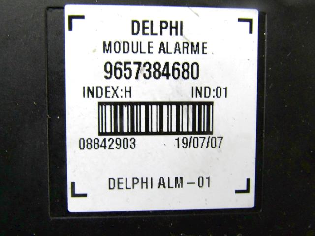 RACUNALNIK AVTOALARMA/BLOKADA MOTORJA OEM N. 9657384680 ORIGINAL REZERVNI DEL CITROEN C4 MK1 / COUPE L LC (2004 - 08/2009) DIESEL LETNIK 2006