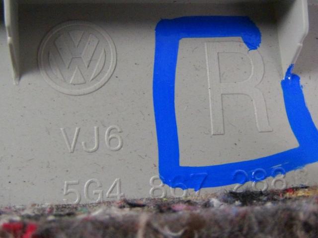 OEM N. 5G4867288C ORIGINAL REZERVNI DEL VOLKSWAGEN GOLF VII 5G1 BQ1 BE1 BE2 BA5 BV5 MK7 (2012 - 2017)DIESEL LETNIK 2013