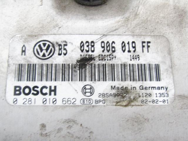 KOMPLET ODKLEPANJE IN VZIG  OEM N. 15458 KIT ACCENSIONE AVVIAMENTO ORIGINAL REZERVNI DEL VOLKSWAGEN GOLF IV 1J1 1E7 1J5 MK4 BER/SW (1998 - 2004) DIESEL LETNIK 2002