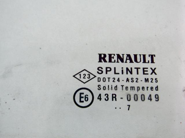 FIKSNO LEVO STEKLO OEM N. 8200120908 ORIGINAL REZERVNI DEL RENAULT SCENIC/GRAND SCENIC JM0/1 MK2 (2003 - 2009) BENZINA/GPL LETNIK 2007