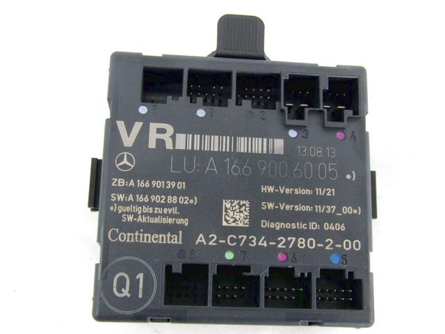 RACUNALNIK VRAT IN STEKEL OEM N. A1669006005 ORIGINAL REZERVNI DEL MERCEDES CLASSE B W246 (2011 - 2018)BENZINA LETNIK 2013