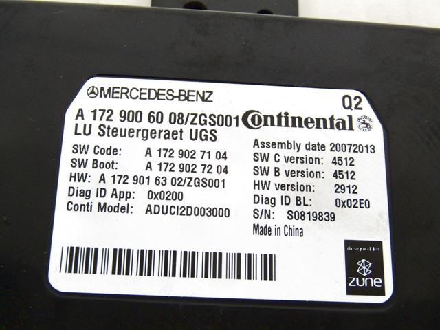 RAZNE KRMILNE ENOTE  OEM N. A1729006008 ORIGINAL REZERVNI DEL MERCEDES CLASSE B W246 (2011 - 2018)BENZINA LETNIK 2013